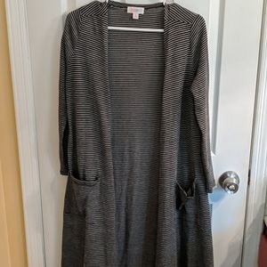 Like new Lularoe small Sarah black stripes